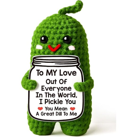 Other - Handmade Crochet Pickle Gifts for Him Her Boyfriend Girlfriend Cute Décor Green